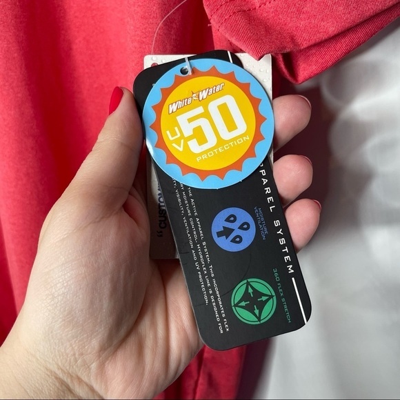 White Water Performance Tee Red Large - Picture 3 of 5